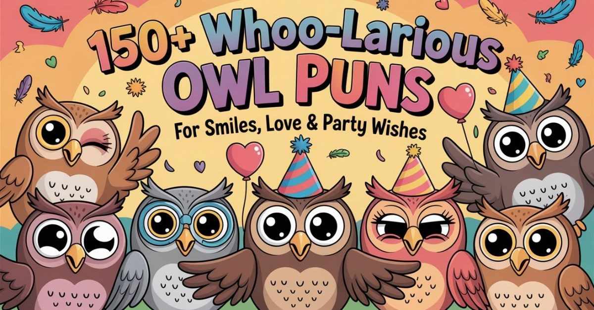 150+ Whoo-larious Owl Puns for Smiles, Love & Party Wishes